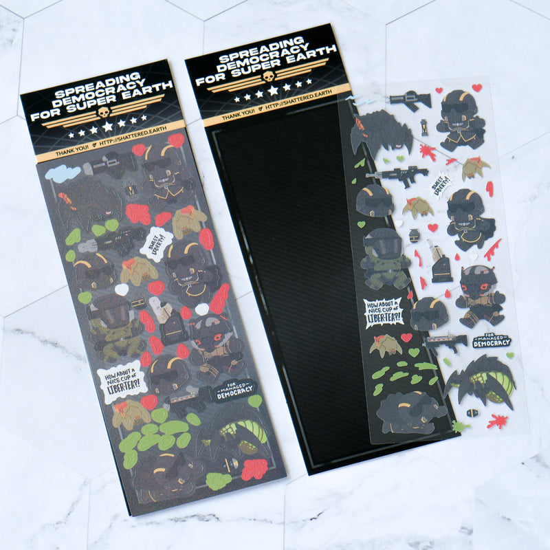 Spreading Democracy Helldivers 2 Deco Sticker Sheets
