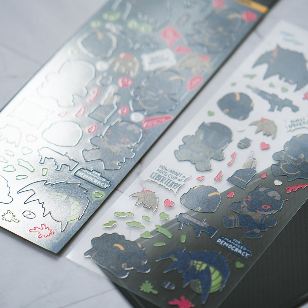 Spreading Democracy Helldivers 2 Deco Sticker Sheets