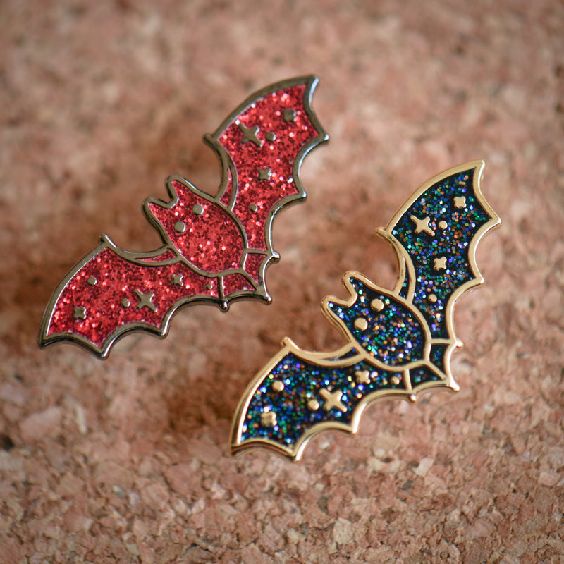 Glitter Bat Corner Pins