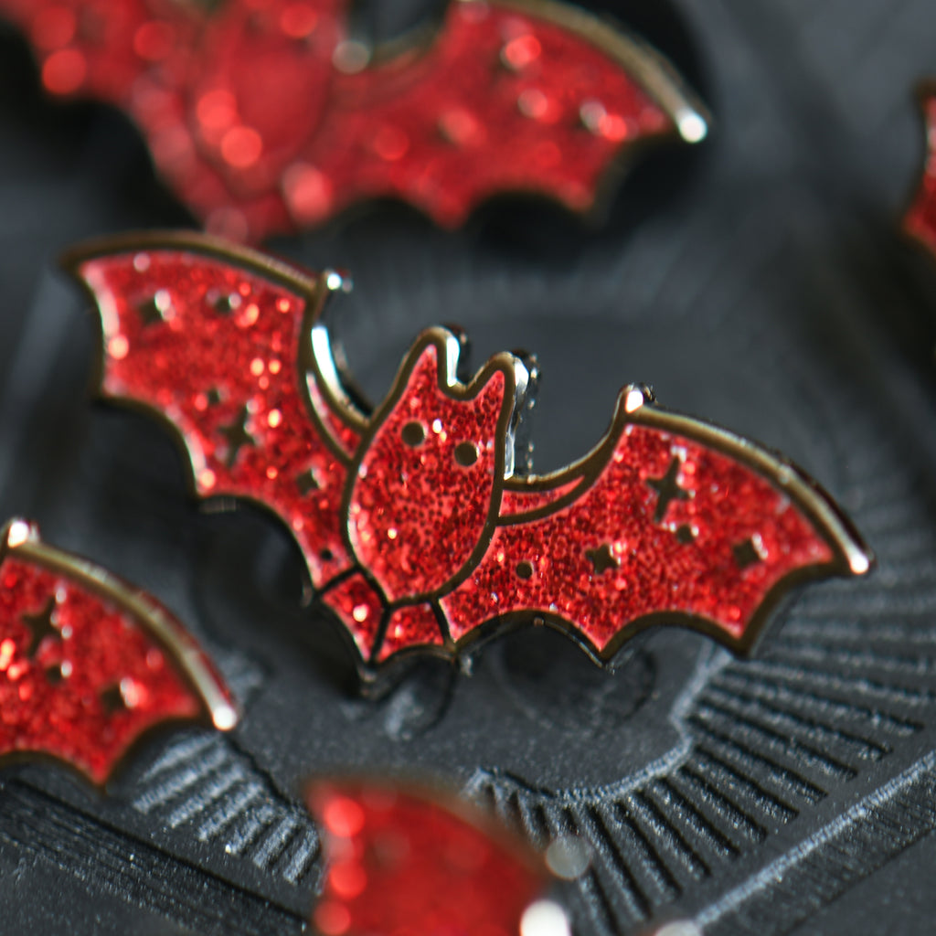 Glitter Bat Corner Pins