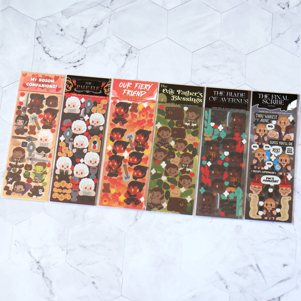 Baldur's Gate 3 Chibi Deco Sticker Sheets