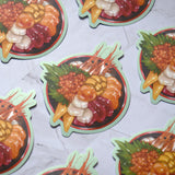 Ramen & Sushi Chirashidon 3" Stickers