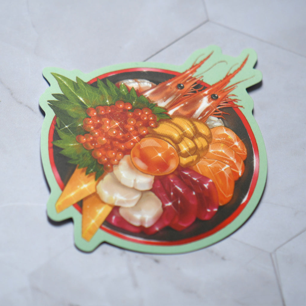 Ramen & Sushi Chirashidon 3" Stickers