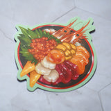 Ramen & Sushi Chirashidon 3" Stickers