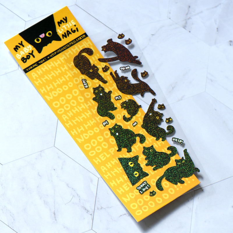 Black Cat Nagi Deco Sticker Sheets