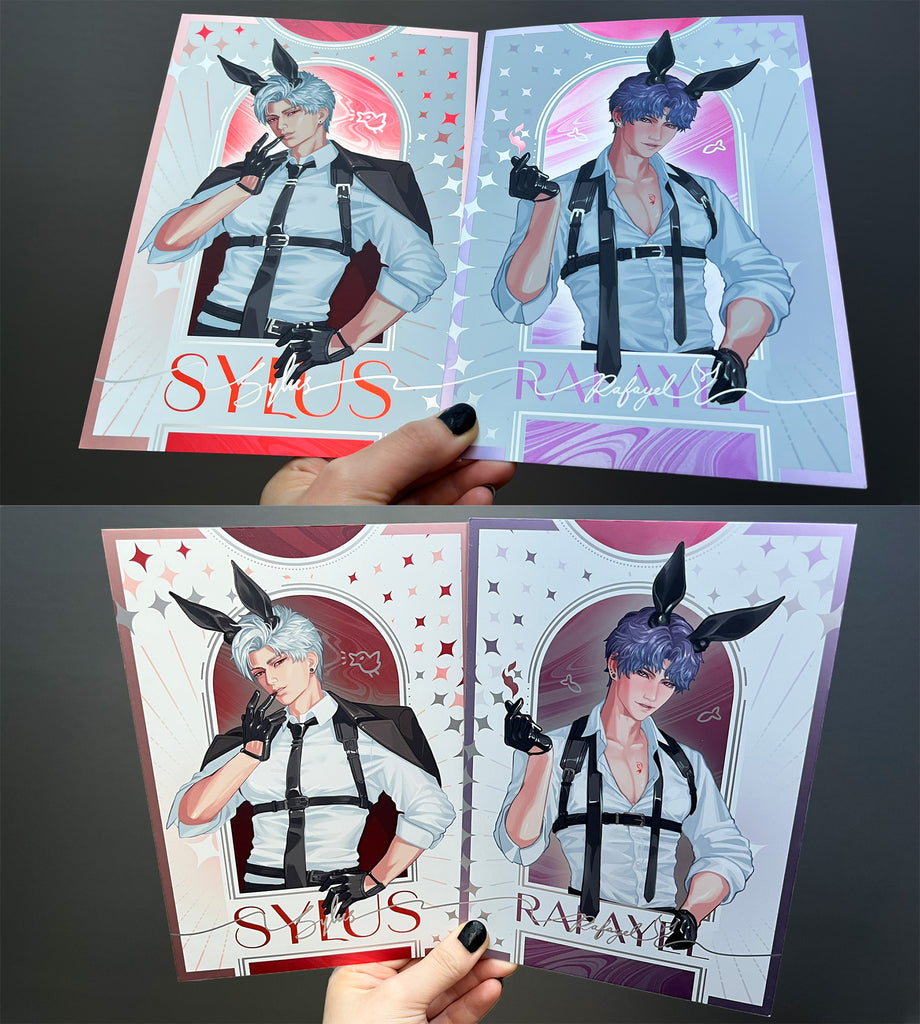 Matte Silver Shimmer Love and Deepspace Prints