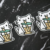 Squiggle Cats 3" Sticker Bobacat & Buff Cat