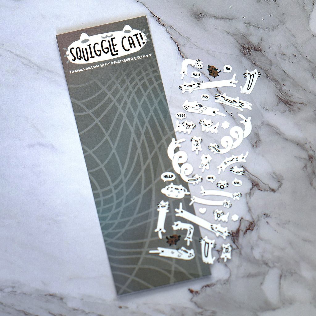 Squiggle Cat Deco Sticker Sheets
