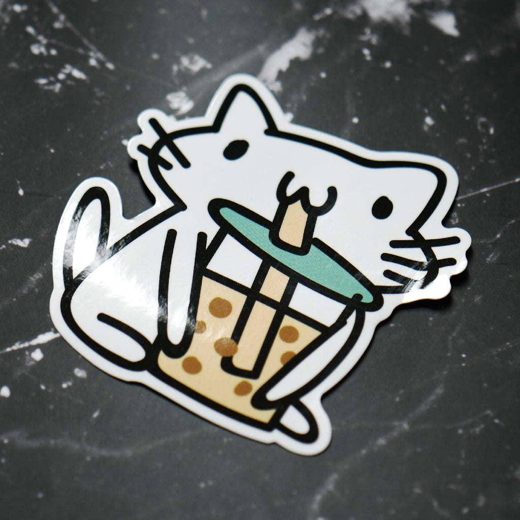 Squiggle Cats 3" Sticker Bobacat & Buff Cat