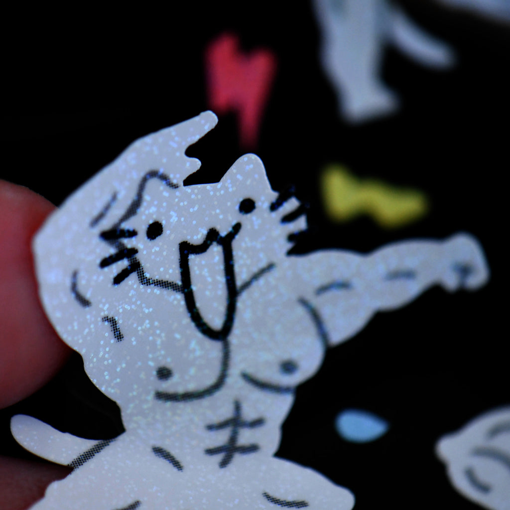 Squiggle Cat Deco Sticker Sheets