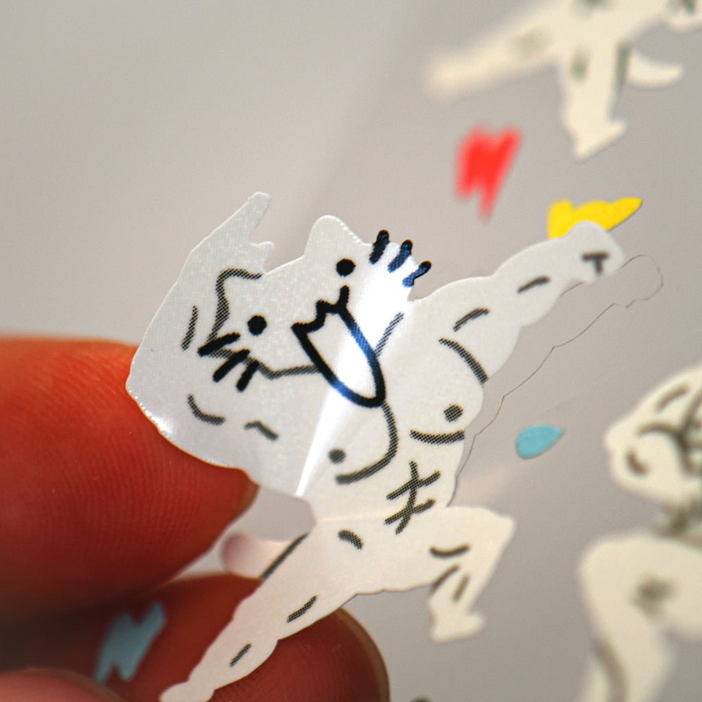 Squiggle Cat Deco Sticker Sheets