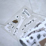 Squiggle Cat Deco Sticker Sheets