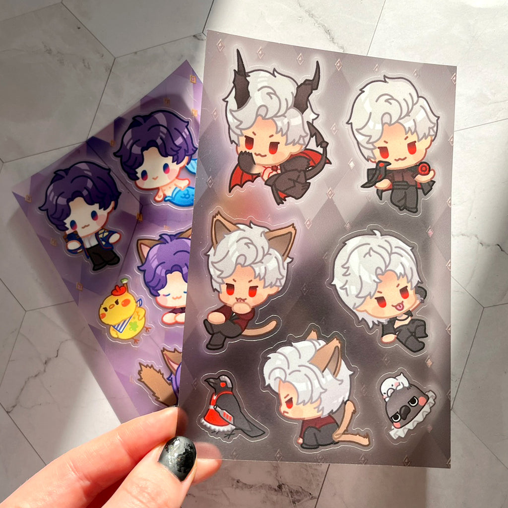 Sylus and Rafayel Matte Finish Stickers