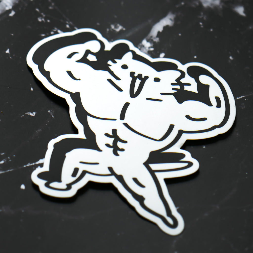 Squiggle Cats 3" Sticker Bobacat & Buff Cat