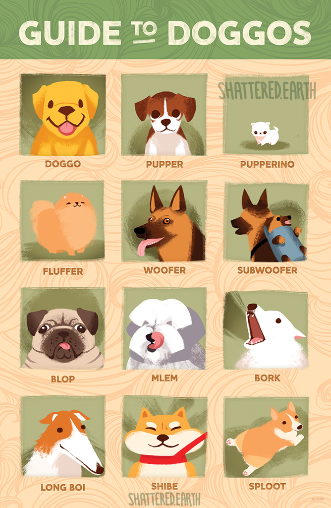 Guide to Doggos Art Print