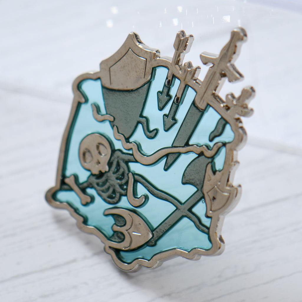 Gelatinous Cube Stained Glass Pins