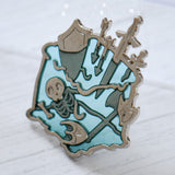 Gelatinous Cube Stained Glass Pins
