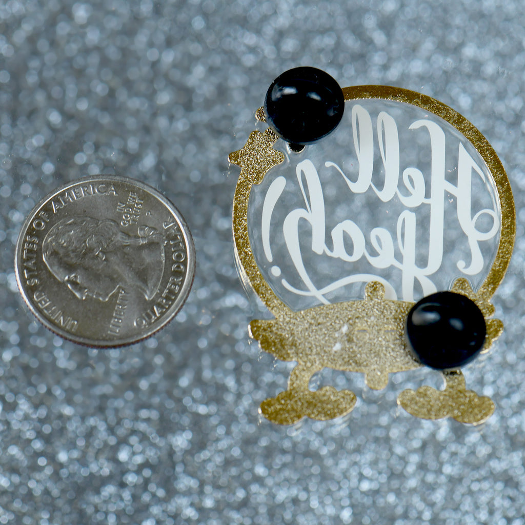 Crystal Ball Stained Glass Pins