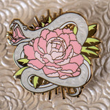 Peony Snake Pearl Pins