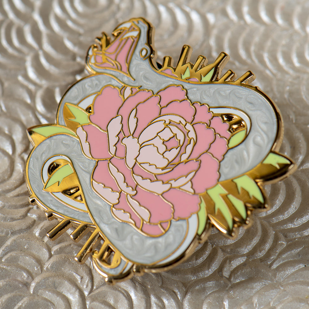 Peony Snake Pearl Pins