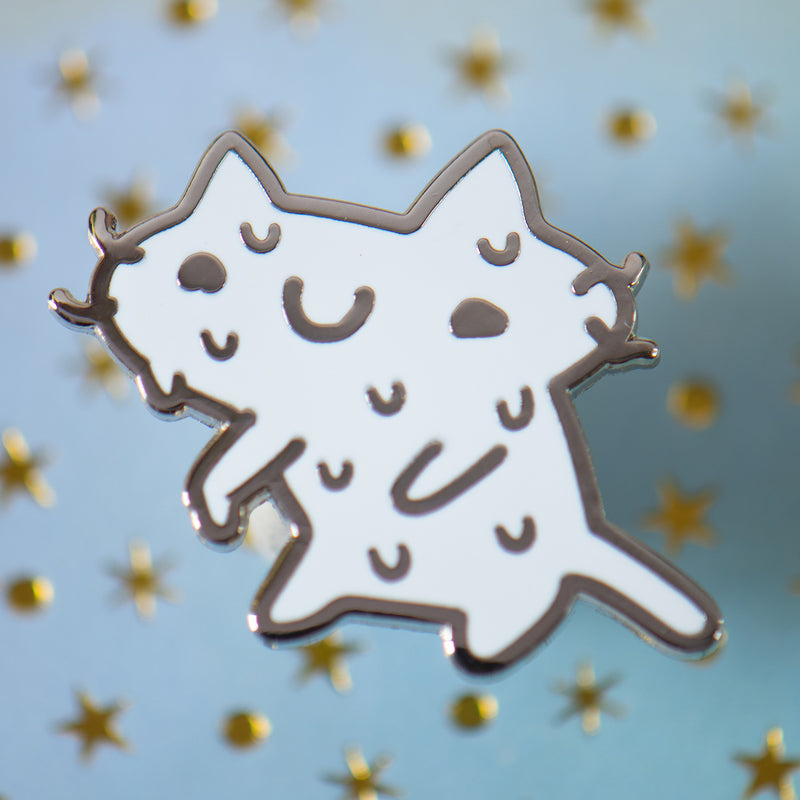 Sweaty Squiggle Cat Pin