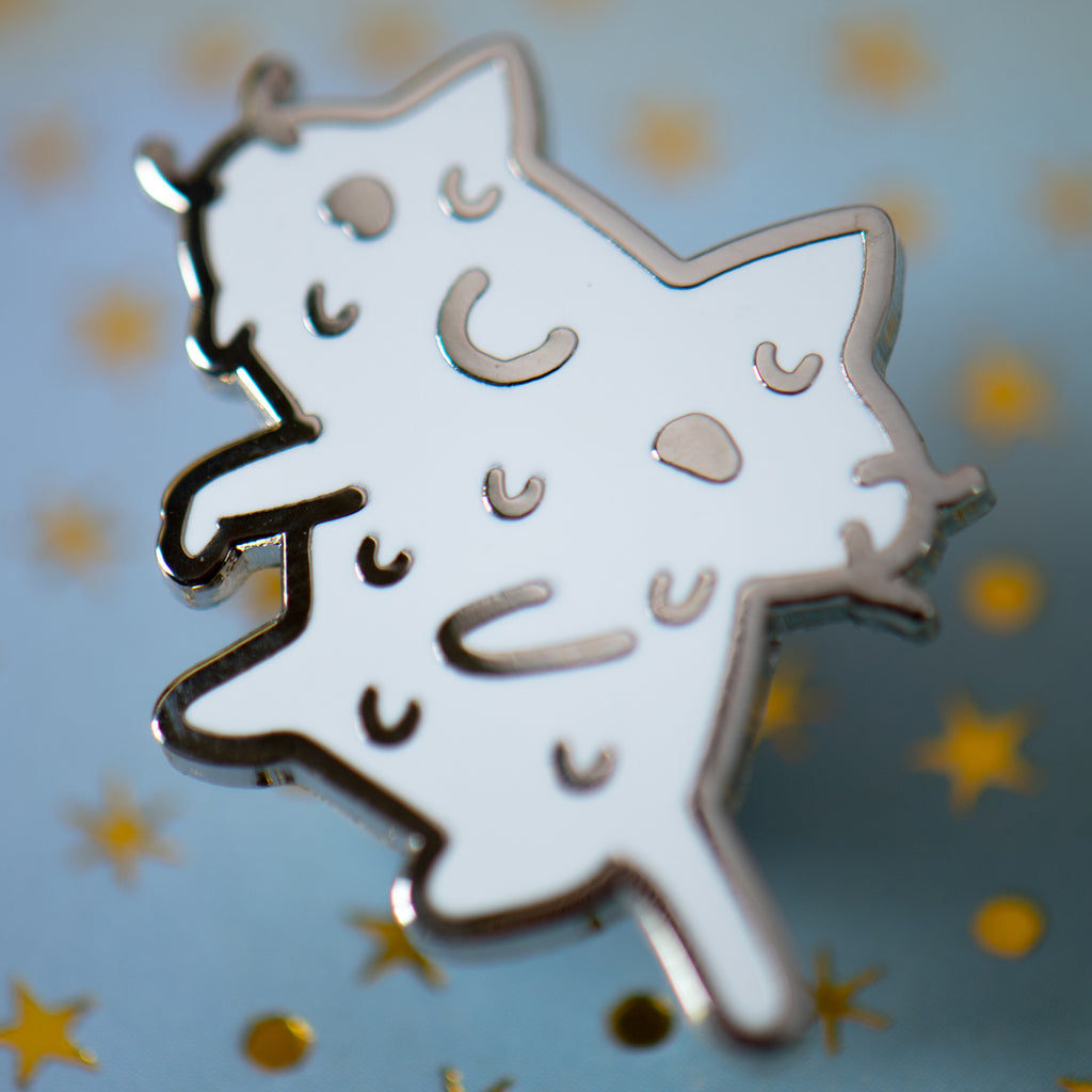 Sweaty Squiggle Cat Pin