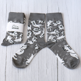 Squiggle Cat Crew Socks