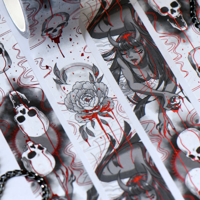 Demon Blood Red Foil Washi Tape