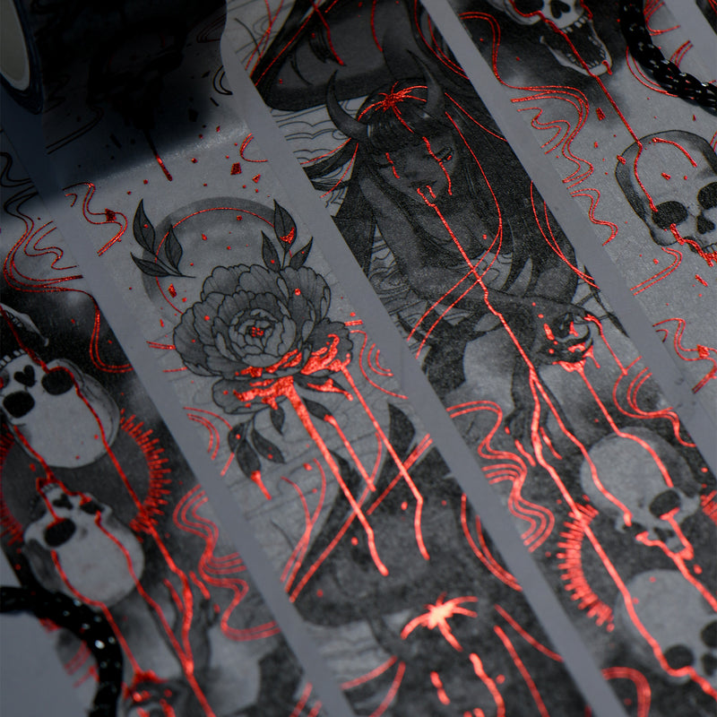 Demon Blood Red Foil Washi Tape