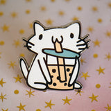 Boba Squiggle Cat Pin