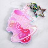 Space Boba Rainbow Keychain