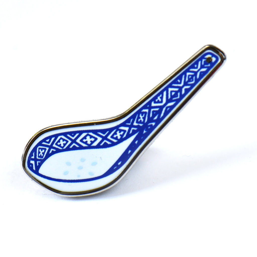 Chinese Porcelain Bowl & Spoon Pins