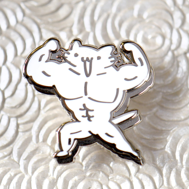 Buff Squiggle Cat Pin