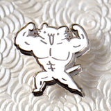 Buff Squiggle Cat Pin