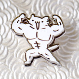 Buff Squiggle Cat Pin