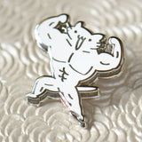 Buff Squiggle Cat Pin