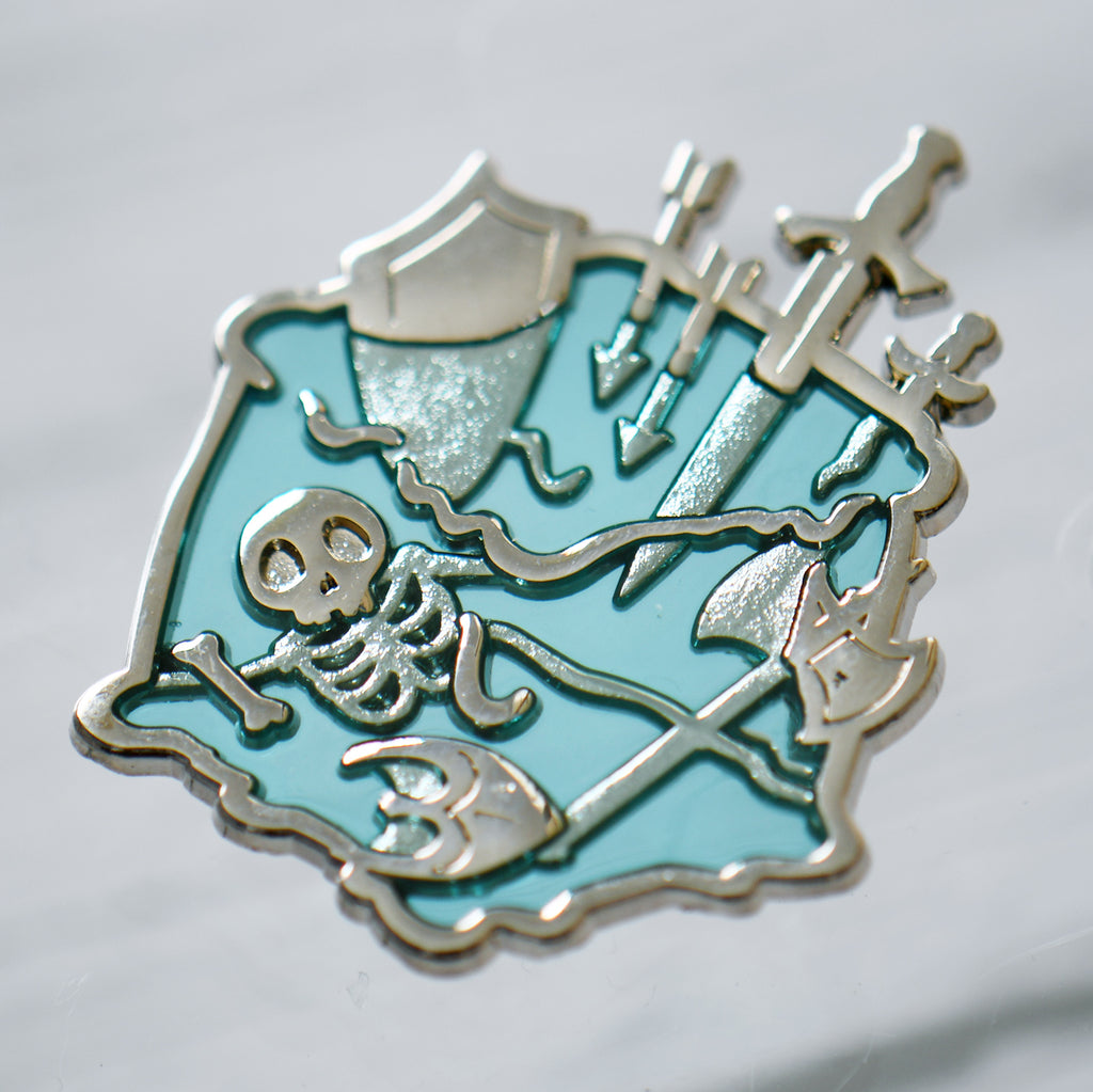 Gelatinous Cube Stained Glass Pins