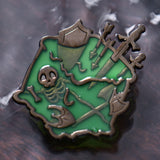 Gelatinous Cube Stained Glass Pins