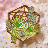 D20 Stained Glass Pins