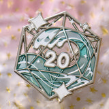 D20 Stained Glass Pins