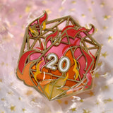 D20 Stained Glass Pins