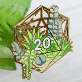 D20 Stained Glass Pins