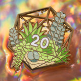 D20 Stained Glass Pins