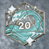 D20 Stained Glass Pins