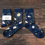 Egg Galaxy Constellation Crew Socks