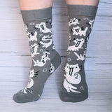 Squiggle Cat Crew Socks