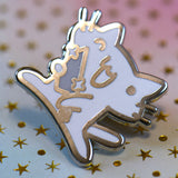 Knife Squiggle Cat Pin