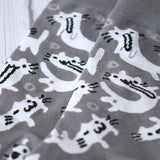 Squiggle Cat Crew Socks