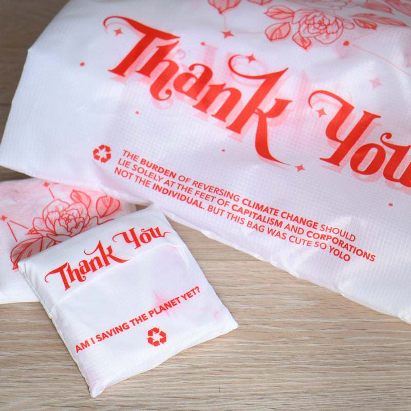 Thank You Rose Reusable Shopping Bag
