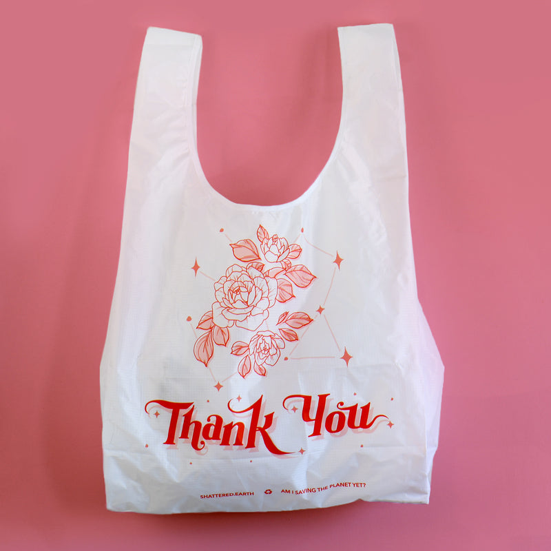 Thank You Rose Reusable Shopping Bag